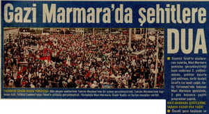 Gazi Marmara’da Şehitlere Dua