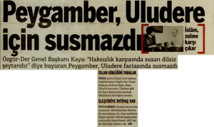 Peygamber, Uludere İçin Susmazdı
