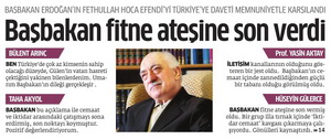 Başbakan Fitne Ateşine Son Verdi
