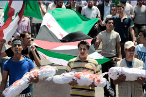 Suriyede Şehit Cenazesini Bombaladılar (VİDEO)