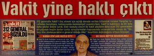 Vakit Yine Haklı Çıktı