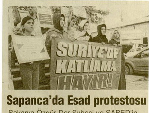 Sapanca'da Esad Protestosu