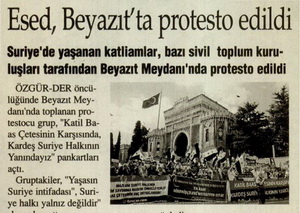 Esed, Beyazıt'ta Protesto Edildi