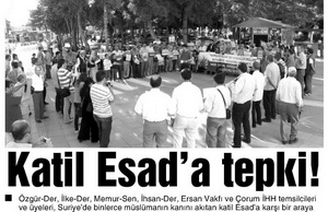 Katil Esad'a Tepki!
