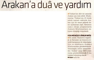 Arakan'a Dua ve Yardım