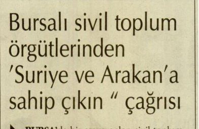 Suriye ve Arakana Sahip Çıkın Çağrısı