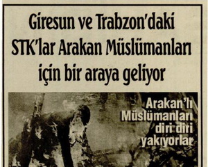 Giresun Ve Trabzon’da Arakan’a Destek