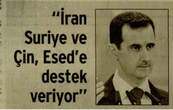 İran Suriye Ve Çin Esed’e Destek Veriyor