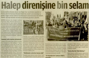 Halep Direnişine Bin Selam