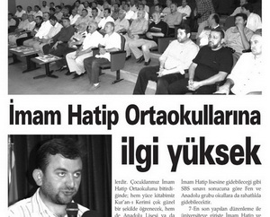 İmam Hatip Ortaokullarına İlgi Yüksek