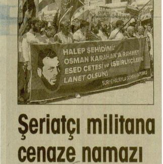 Şeriatçı Militana Cenaze Namazı