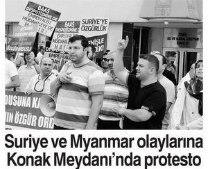 Suriye Ve Myanmar Olaylarına Konak Meydanı'nda Protesto