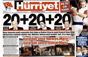 Gazete Manşetlerinde Balyoz Kararı