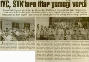 İyc, Stklara İftar Yemeği Verdi