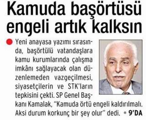 Kamuda Başörtüsü Engeli Artık Kalksın
