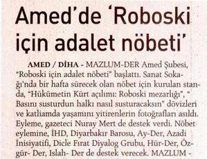 Amed'de 'Roboski İçin Adalet Nöbeti'