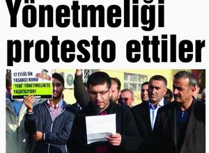 Yönetmeliği Protesto Ettiler