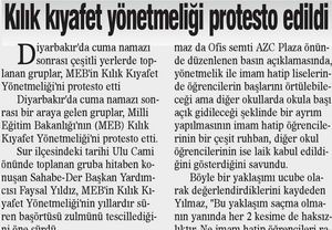 Kılık Kıyafet Yönetmeliği Protesto Edildi