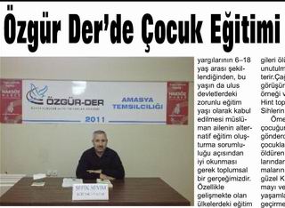 Özgür Der'de Çocuk Eğitimi Ve Aile Konulu Seminer Verildi