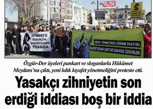 Yeni Kılık Kıyafet Yönetmeliğini Protesto Edildi