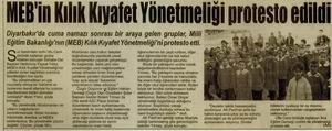 MEB'in Kılık Kıyafet Yönetmeliği Protesto Edildi
