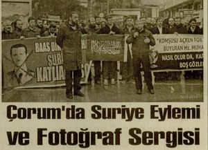 Çorum’da Suriye Eylemi Ve Fotoğraf Sergisi