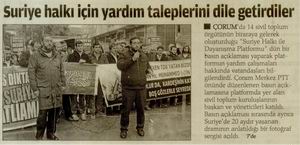 Suriye Halkı İçin Yardım Taleplerini Dile Getirdiler
