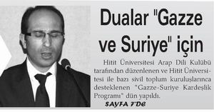 Dualar "Gazze Ve Suriye" İçin