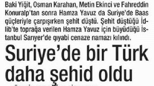 Suriye’de Bir Türk Daha Şehid Oldu
