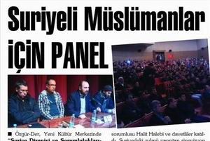 Suriyeli Müslümanlar İçin Panel