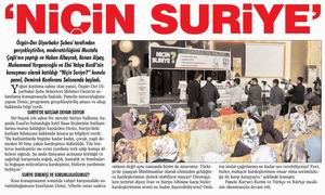 Niçin Suriye?