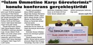 "İslam Ümmetine Karşı Görevlerimiz" Konulu Konferans Gerçekleştirildi
