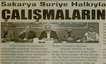 Sakarya Suriye Halkıyla Dayanışma Platformu Çalışmalarını Hızlandırdı