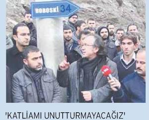 'Katliamı Unutturmayacağız' Roboski 34' Tabelası Asıldı