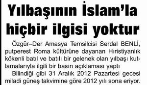 Yılbaşının İslam'la Hiçbir İlgisi Yoktur