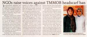 NGOs Raise Voices Against Tmmob Headscarf Ban