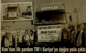 Van’dan İlk Yardım Tırı Suriye Ye Doğru Yola Çıktı