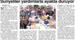 Suriyeliler Yardımlarla Ayakta Duruyor