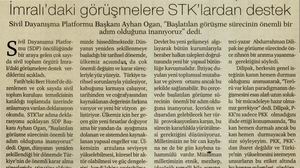 İmralı'daki Görüşmelere STK'lardan Destek