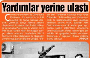 Yardımlar Yerine Ulaştı