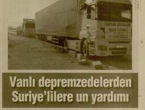 Vanlı Depremzedelerden Suriyelilere Un Yardımı