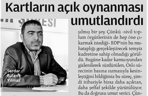 Kartların Açık Oynanması Umutlandırdı