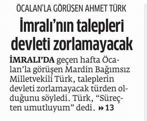İmralı'nın Talepleri Devleti Zorlamayacak