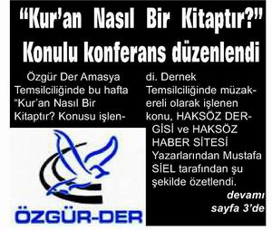 "Kur'an Nasıl Bir Kitaptır?” Konulu konferans düzenlendi