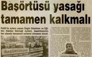 Başörtüsü Yasağı Tamamen Kalkmalı