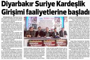 Diyarbakır Suriye Kardeşlik Girişimi Faaliyetlerine Başladı