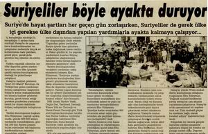 Suriyeliler Böyle Ayakta Duruyor