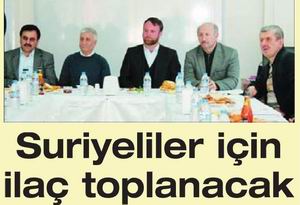 Suriyeliler İçin İlaç Toplanacak