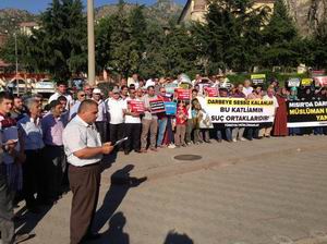 Amasyada Darbecilere Protesto, Şehitlere Dua