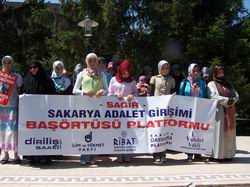 Sakarya'da 153. başörtüsü eylemi
